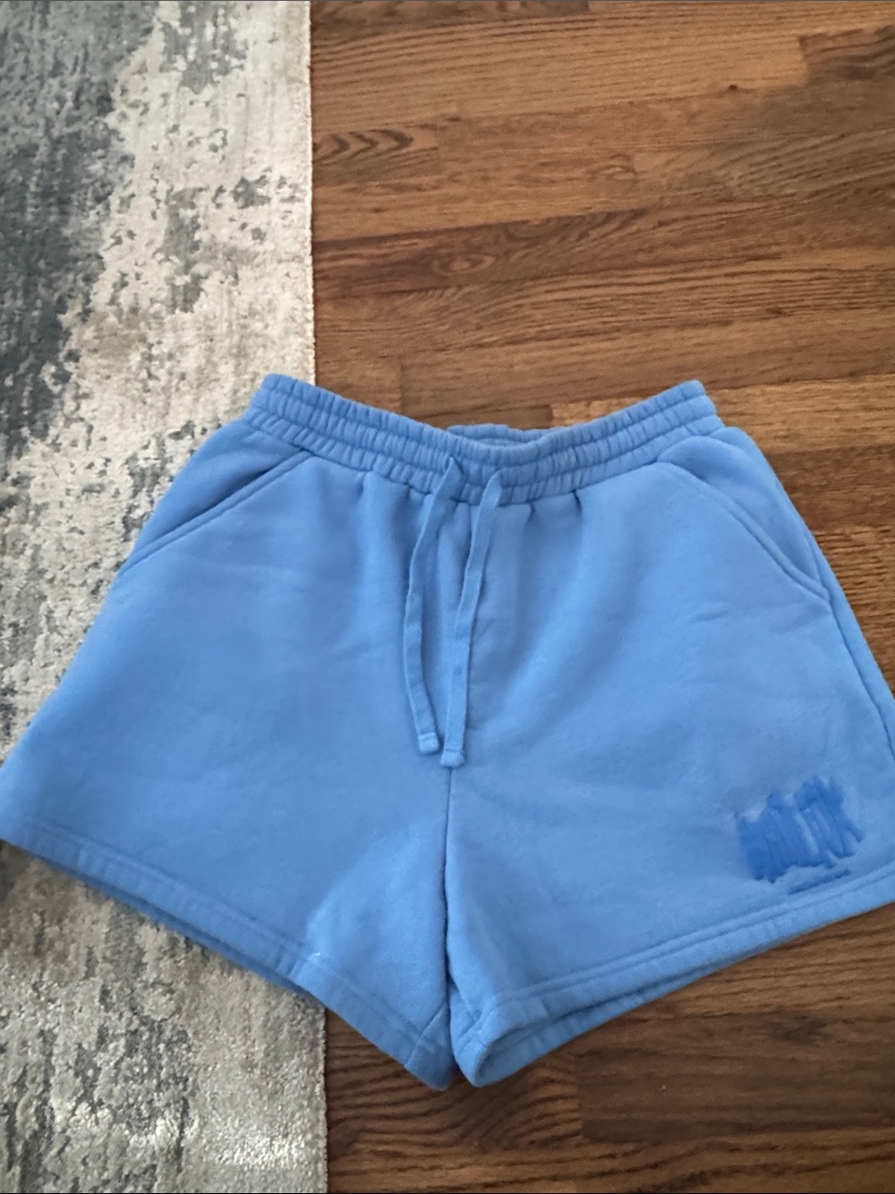 White Fox Boutique Light Blue Fleece Shorts